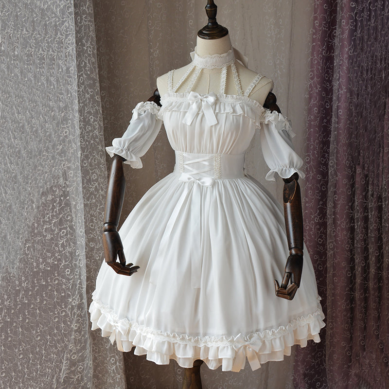long white formal dress A Line V Neck Short White Lace Prom Dresses, Short White Lace Formal H jbydress