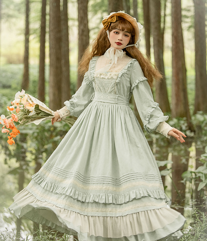 Vintage European Maiden Lolita OP Dress