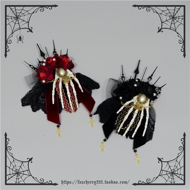 Zwarte Witte Bezel Ovale Vrouwelijke Lolita Skelton Cameo Hanger Ketting voor Tiener Vrouwen Biker Punk Rock 925 Sterling Zilver