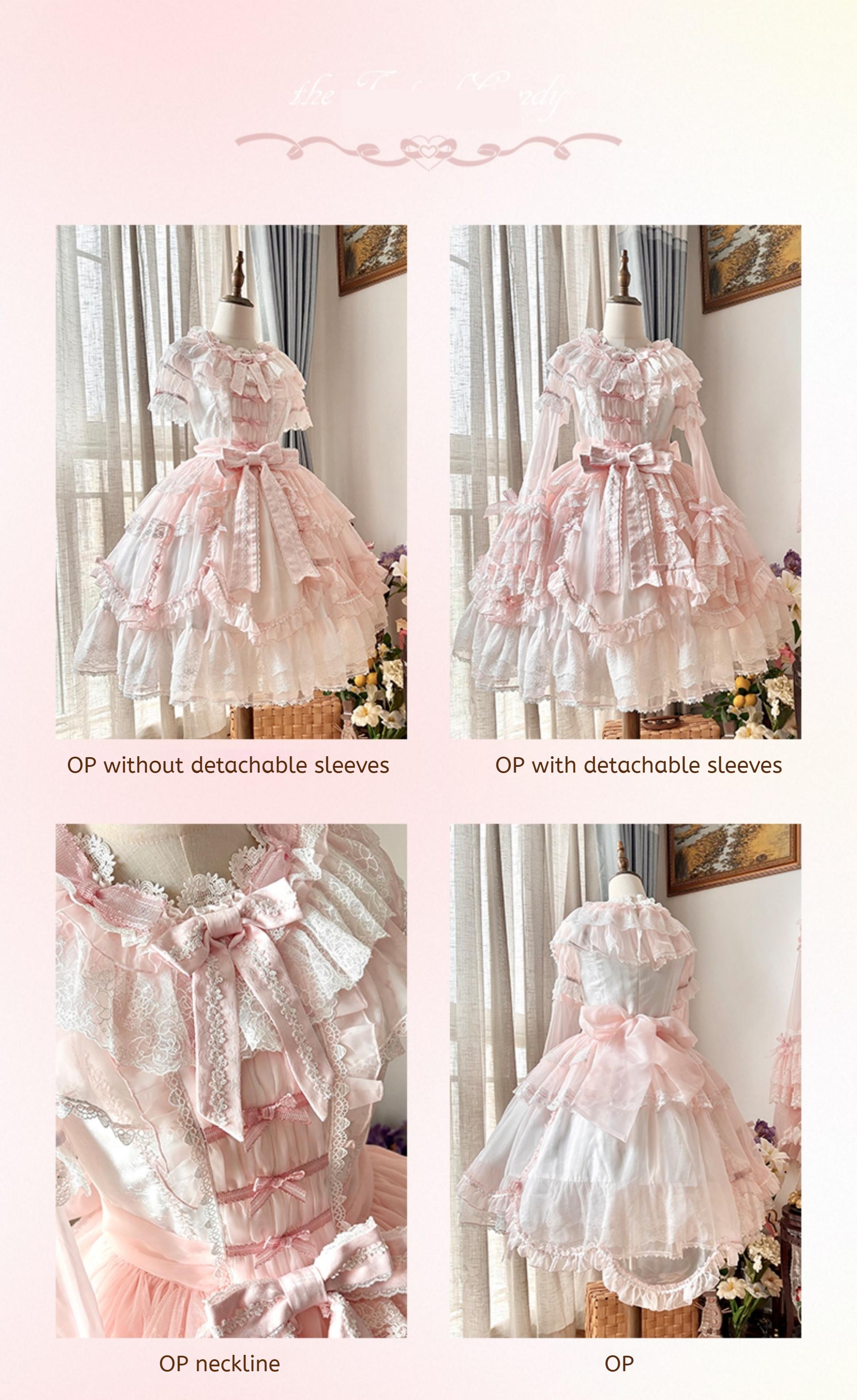 Mewroco - Candy Flavor - Gorgeous Sweet Lolita Dress, Lace & Petal Hem 43711:783730