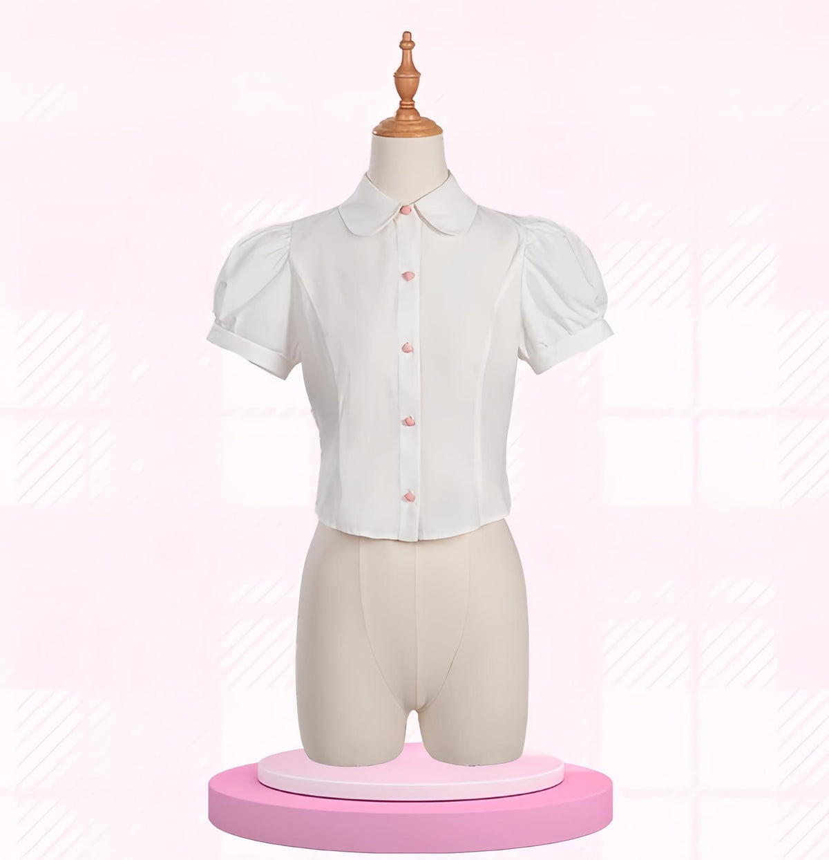 Silky Ballet - Cotton Sweet Lolita Blouse and Two-Size Crown Set (L M S XL XS) 45915:867758