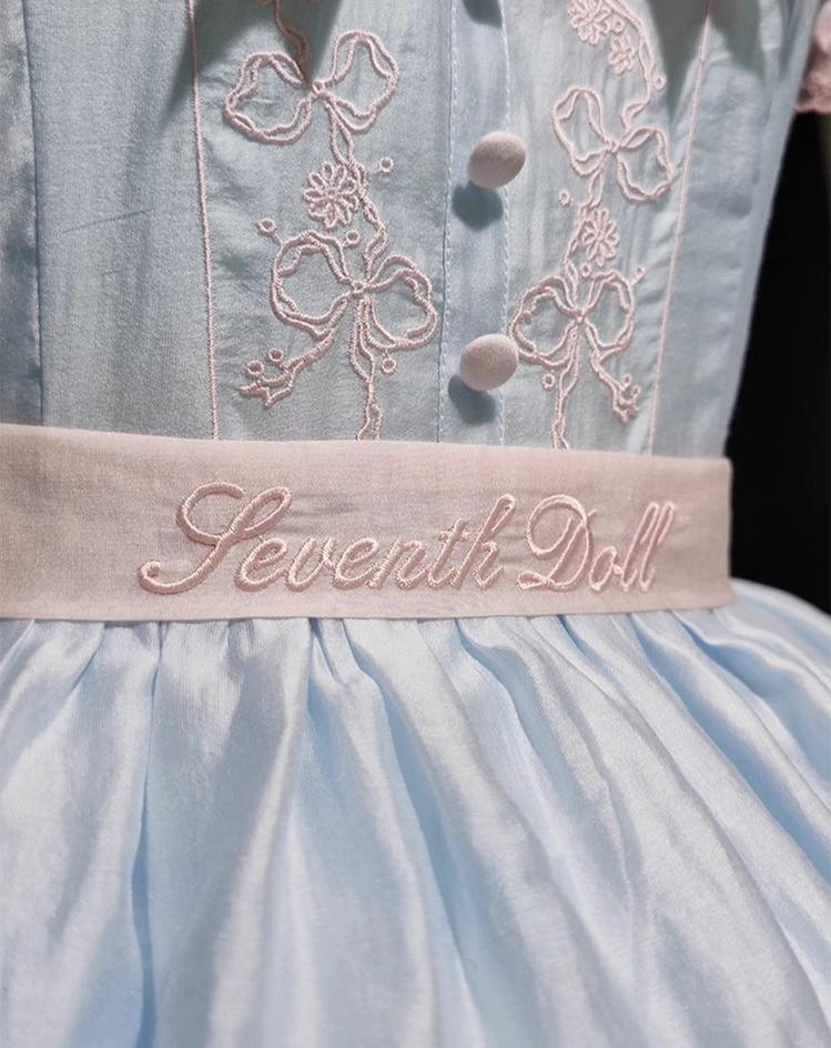 The Seventh Doll - Summer Evening Banquet - Sweet Lolita JSK with Tiered Ruffle Design and Hat 42722:750950