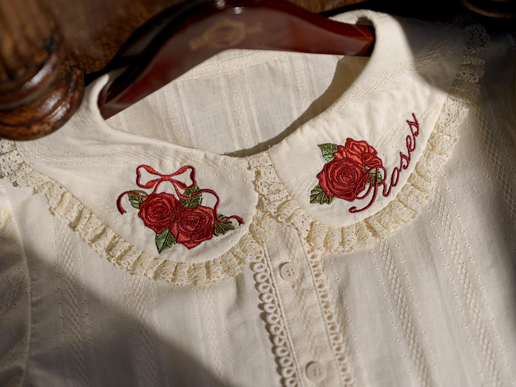 Abundant Tea Time - Kawaii Lolita Blouse, Cotton & Embroidery 45002:831045