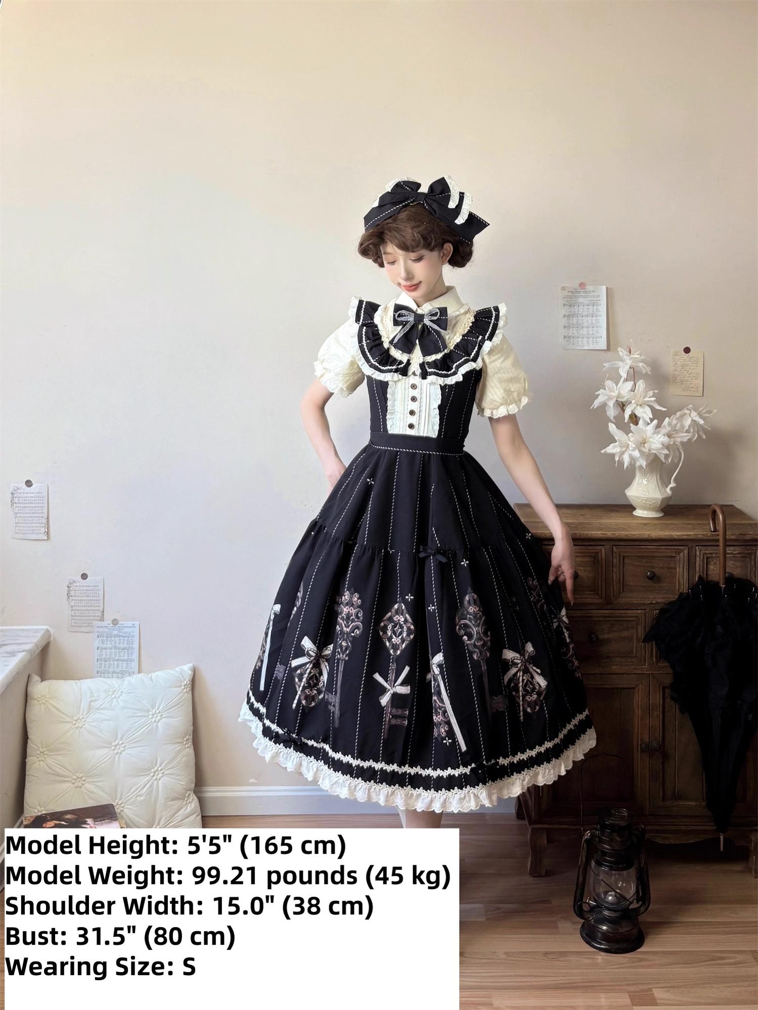 Uncle's Workshop - Secret Key - Classic Lolita Dress Suit, Key Print 43925:791038