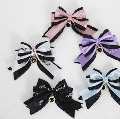 Xiaogui - Sweet Lolita Ribbon Bow Hair Clips