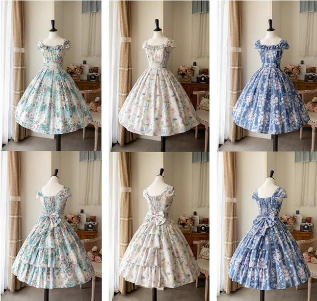 Forest Wardrobe~Forest Basket 3.0~Vintage Lolita JSK Dress Summer Thin Dress 15766:466102
