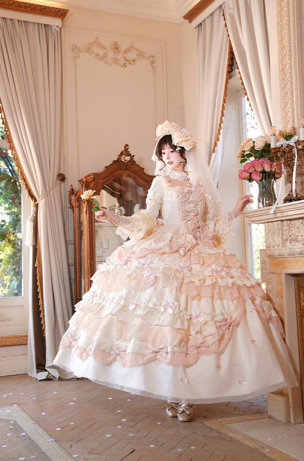 Strawberry Ribbon - Sweet Lolita Wedding Dress, Side Opening 44910:827519