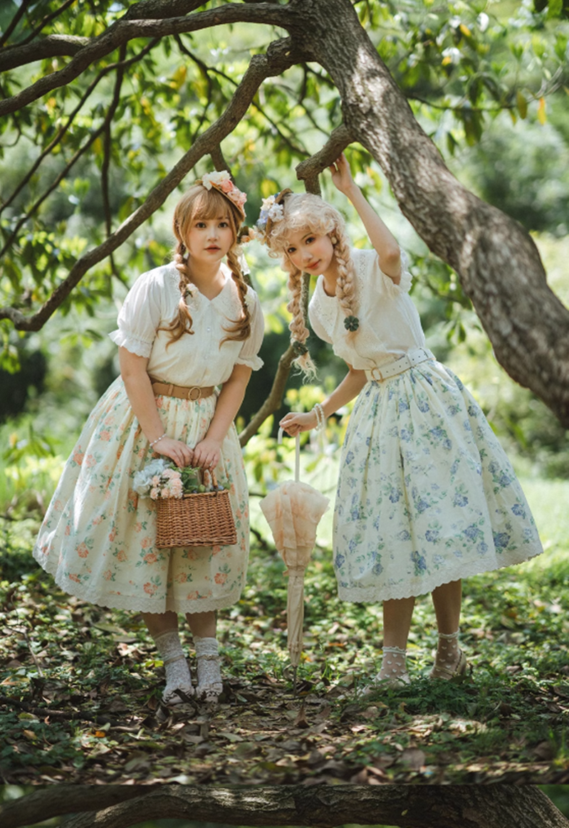 Miss Point - Customized Vintage Sweet Elegant Rose Skirt