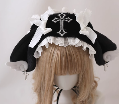 Xiaogui - Kawaii Lolita Hairband Plush Wings Headdress