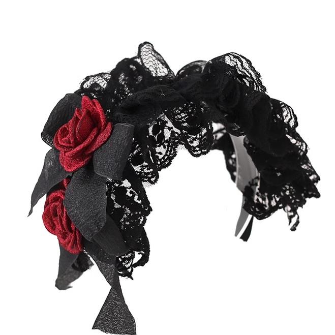 Xiaogui - Goth Lolita Headwear Black Lace KC