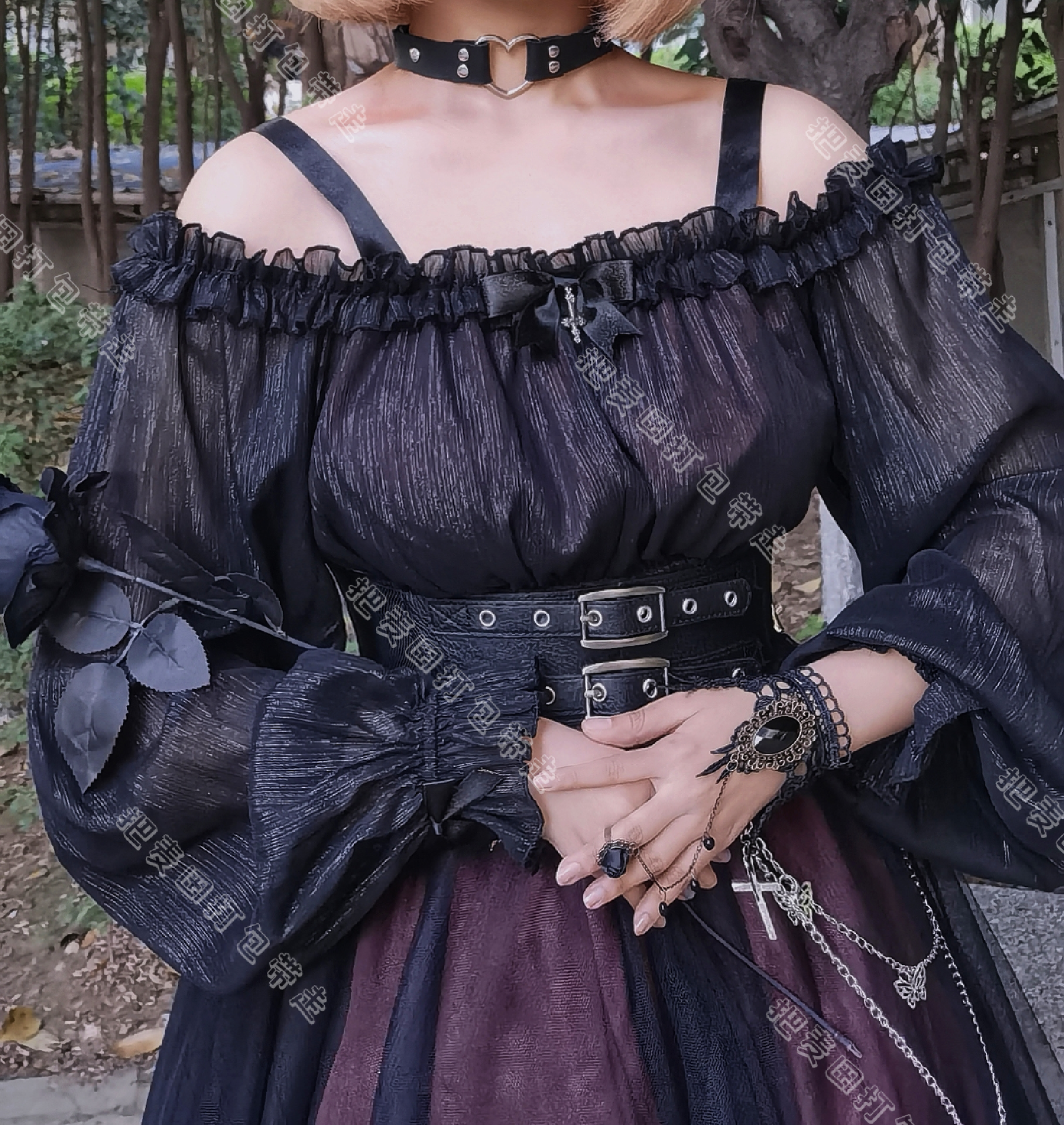 Cornfield Lolita - The Girl Assassin - Halloween Gothic Lolita Irregularly Hemline Dress 11476:180206