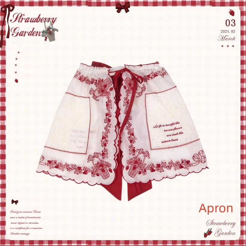 Flower and Pearl Box - Strawberry Basket - Country Lolita Dress Plaid Summer Spring Dress (L M S XL) 35676:498020