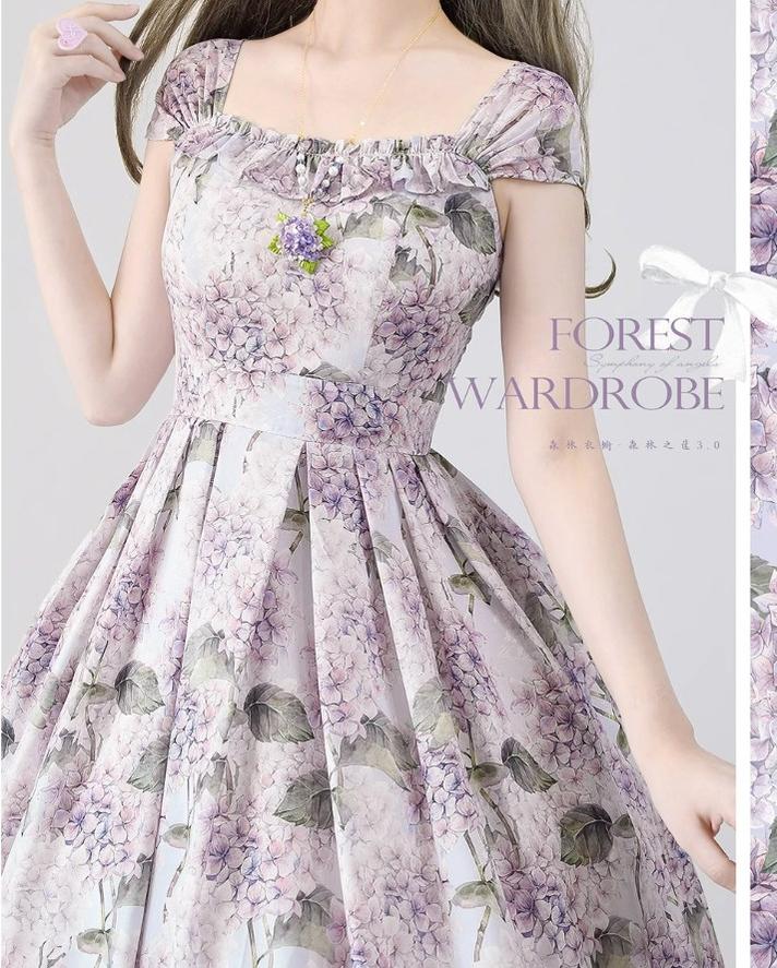 Forest Wardrobe - Forest Basket 3.0 - Vintage Lolita JSK Dress Summer Thin Dress