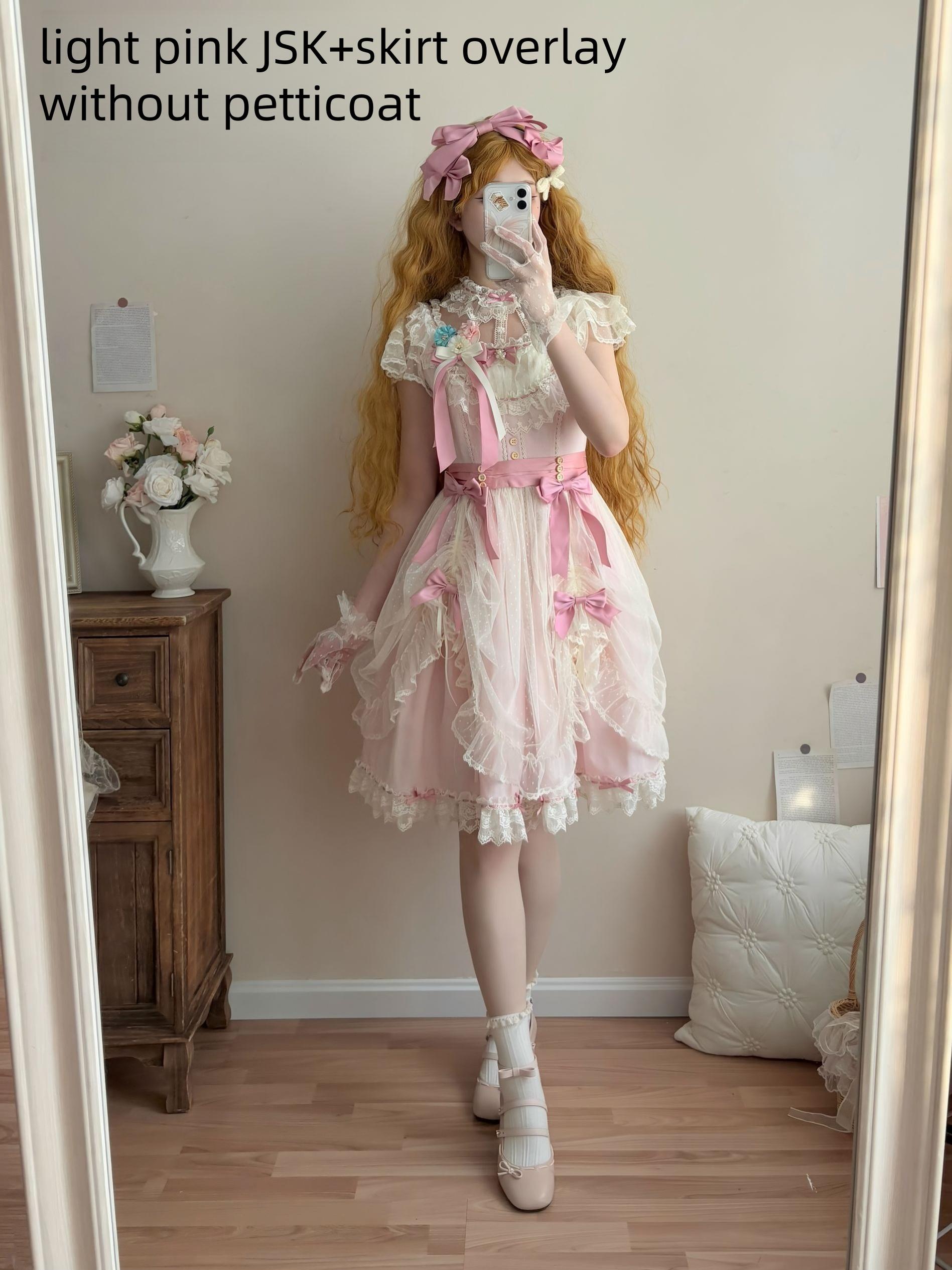 Uncle's Workshop - Fluttering Cherry Spring Strings - Cotton Sweet Lolita JSK Dress 42196:776820