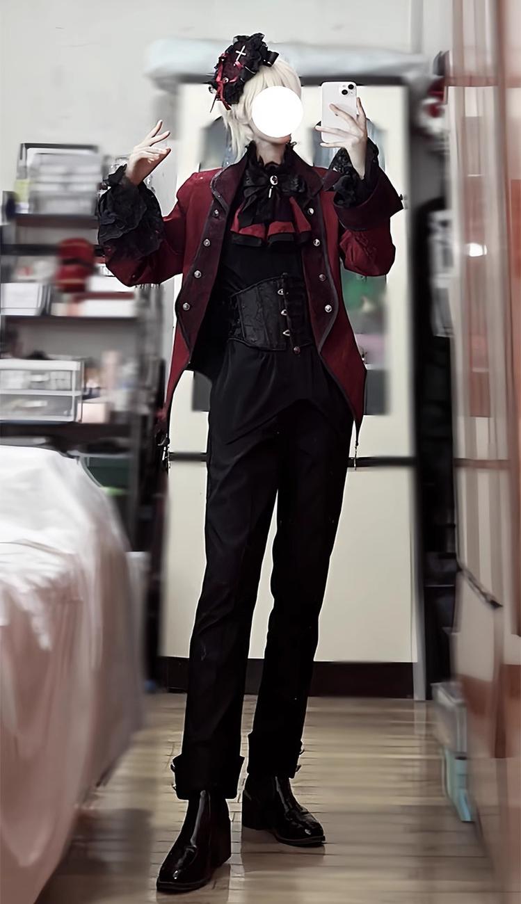 CastleToo - Coffin of Pilgrimage - Ouji Lolita Shirt Pants Suit Medieval European Prince Suit 35586:496870
