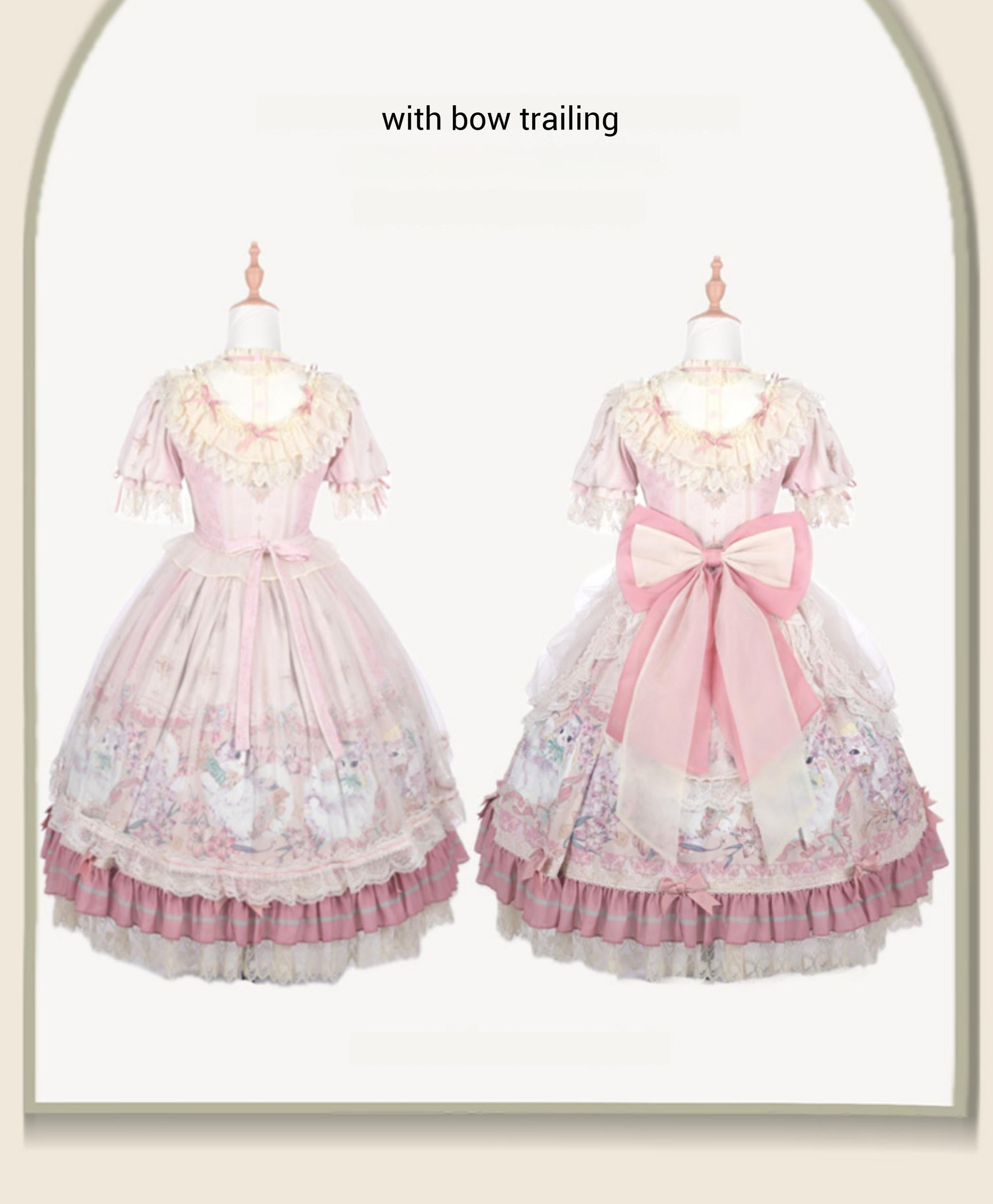 Bolero~Liliana Cat~Sweet Lolita Gorgeous OP Dress with Soft Lace & Organza 42986:760649
