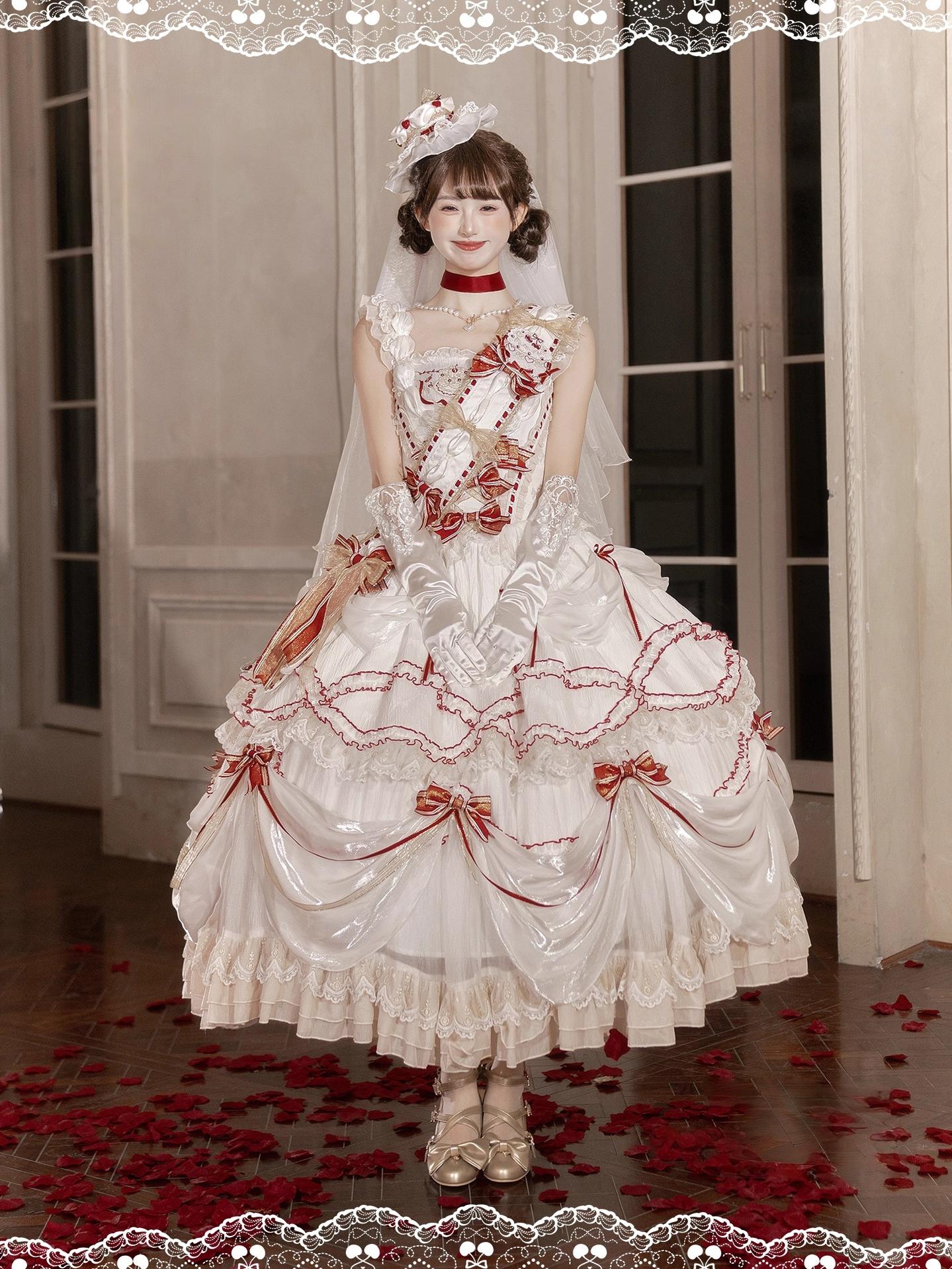 Cherry Cake - Tiered Sweet Lolita OP, Wedding Dress 44359:805900