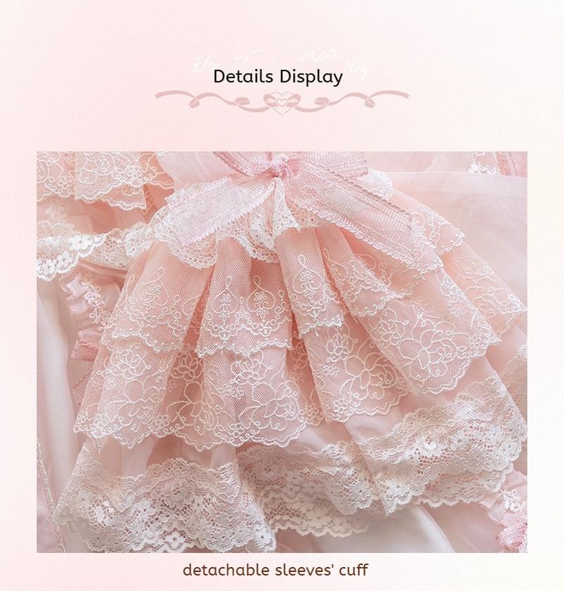 Mewroco - Candy Flavor - Gorgeous Sweet Lolita Dress, Lace & Petal Hem 43711:783727