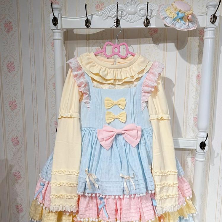 Chubby Cat Diary - Kawaii Lolita Ruffled Long Sleeve Innerwear 44053:793815