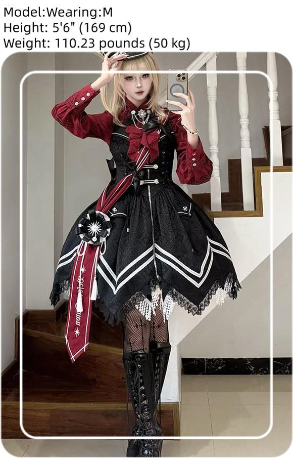 Dawnbreaker - Military Lolita JSK, Diamond Shaped Hemline 44643:816860