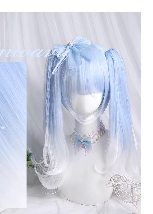Sinwavy~Pandora's Box~Lolita Short Wig with Cute Double Ponytails 33090:432200