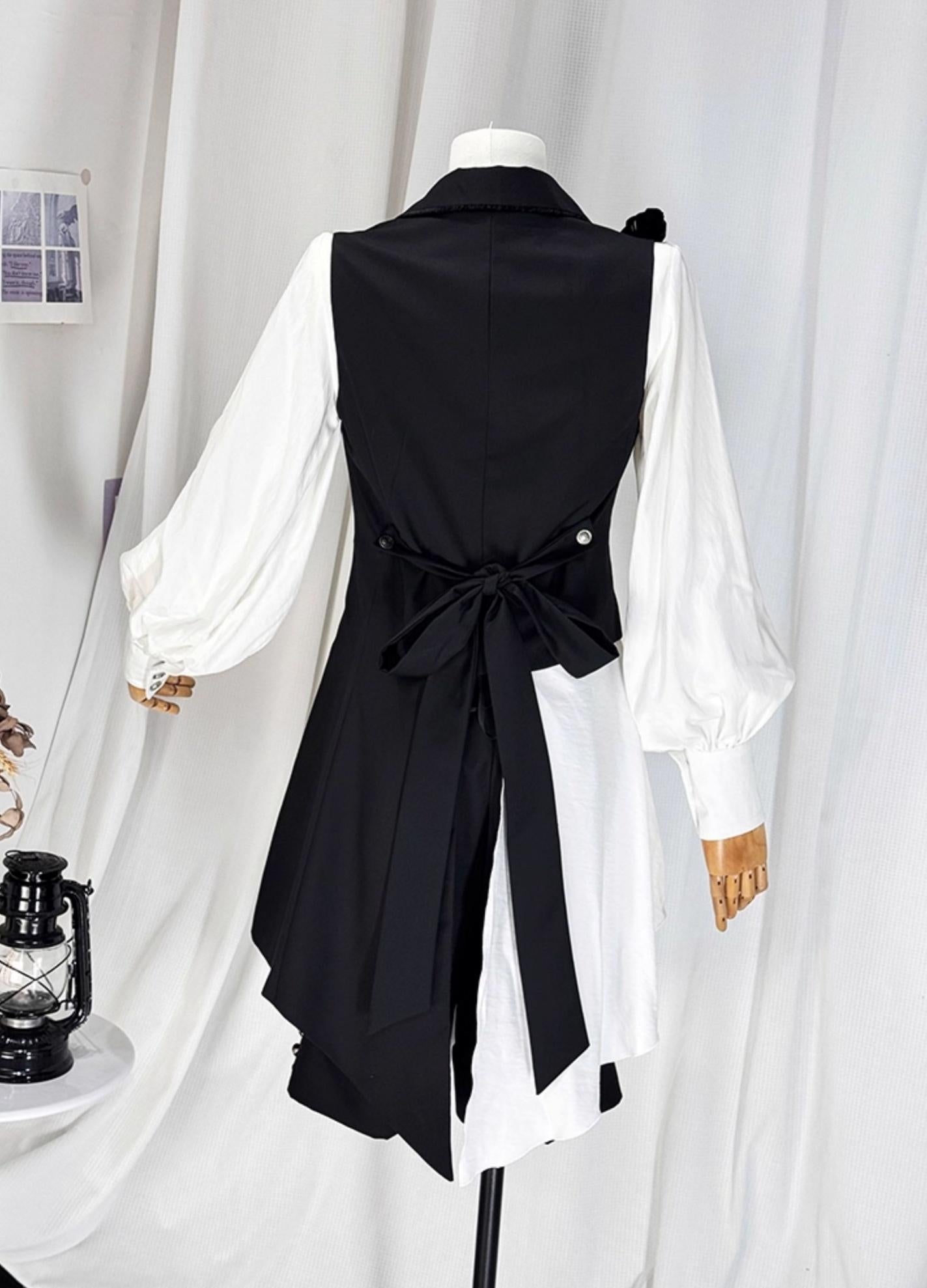 CastleToo - Black Tea Concerto - Ouji Lolita Outfit, Long Vest & Jacket 44022:792475