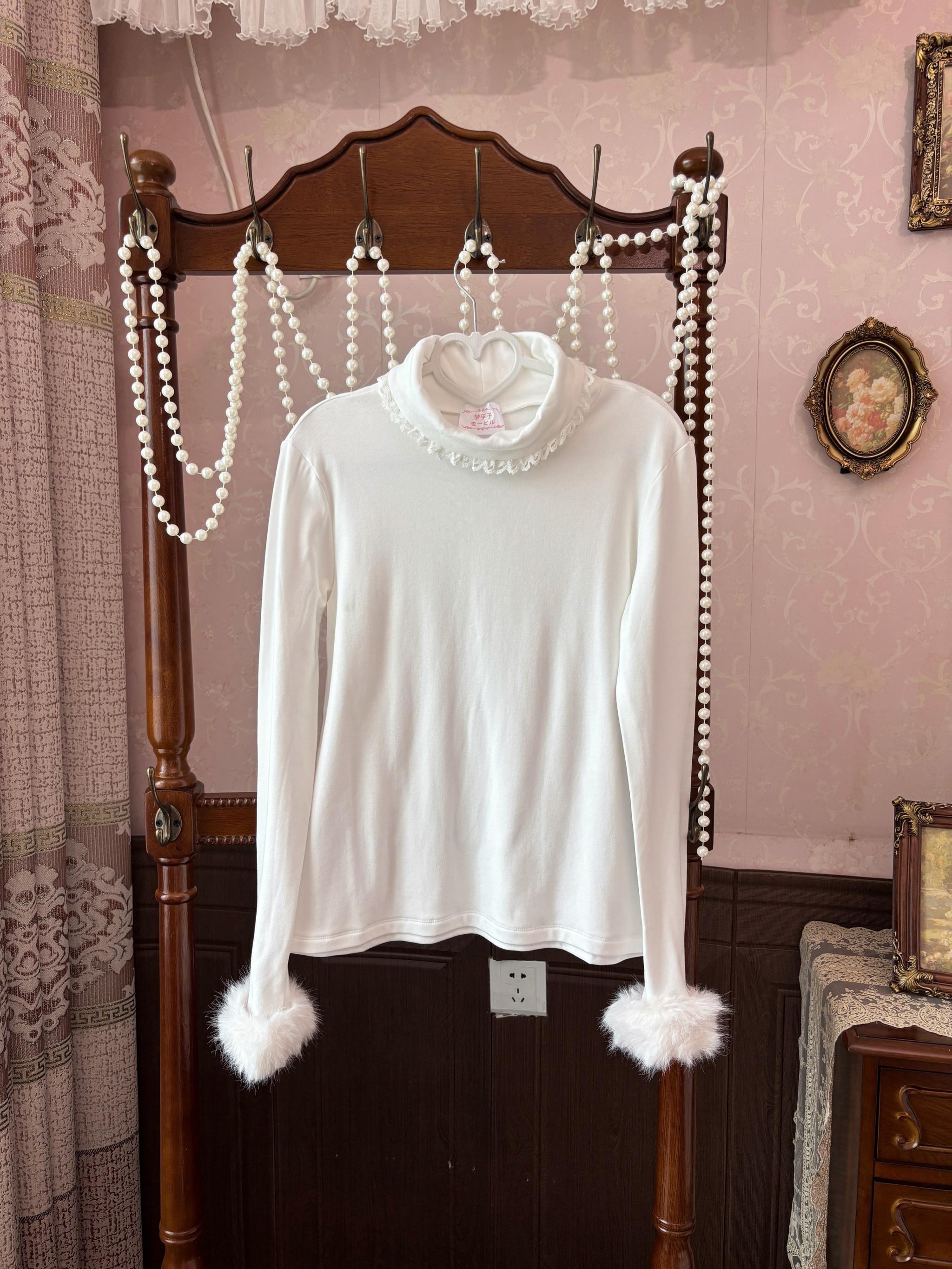Mengfuzi - Kawaii Lolita High-neck Inner Wear, Fuzzy Cuffs 44185:798346
