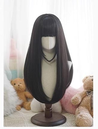 Imperial Tea - Daily Lolita Wig Long Straight Wigs Natural black