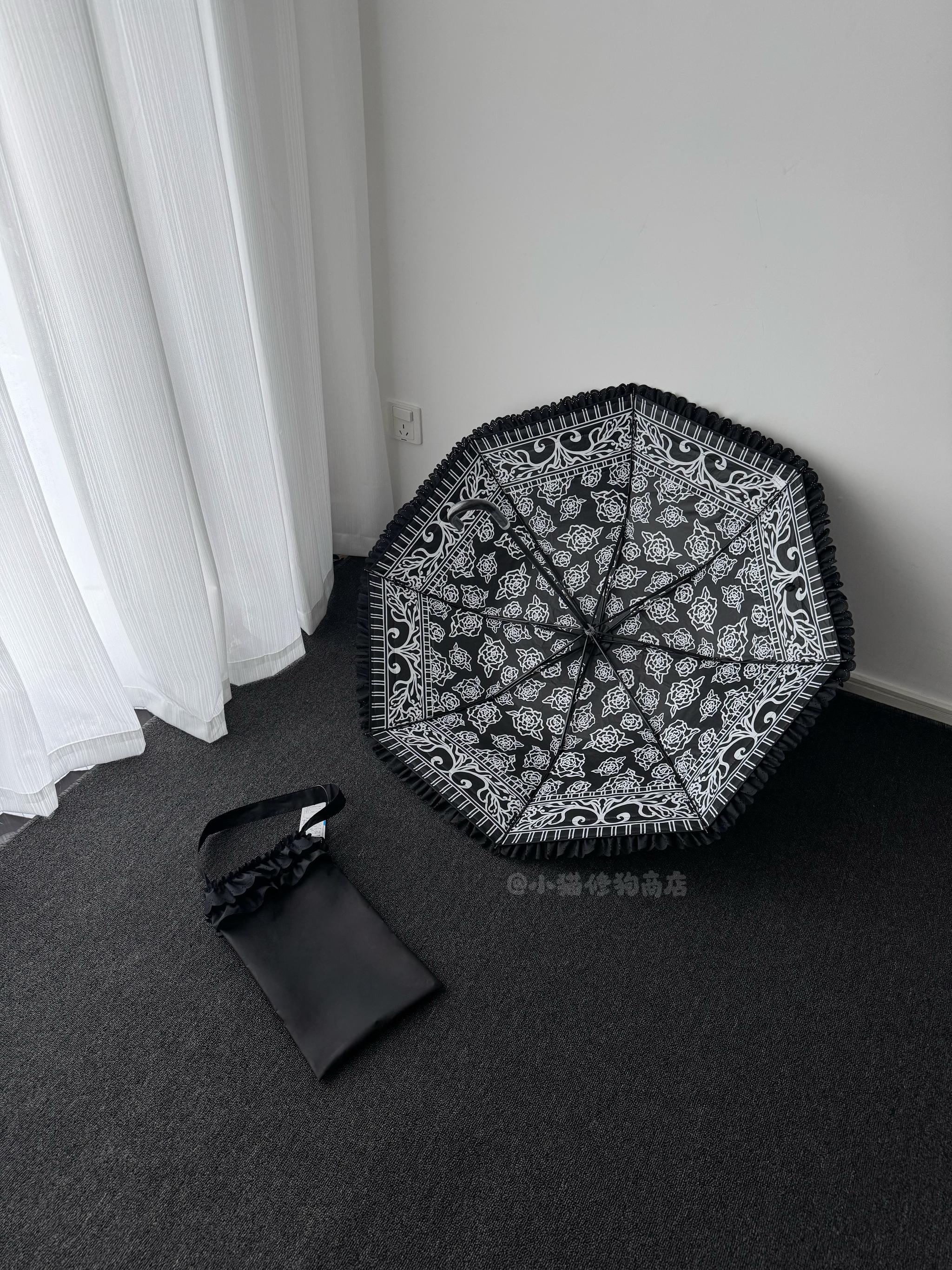 Classic Lolita Foldable Sunscreen Parasol with Ruffles