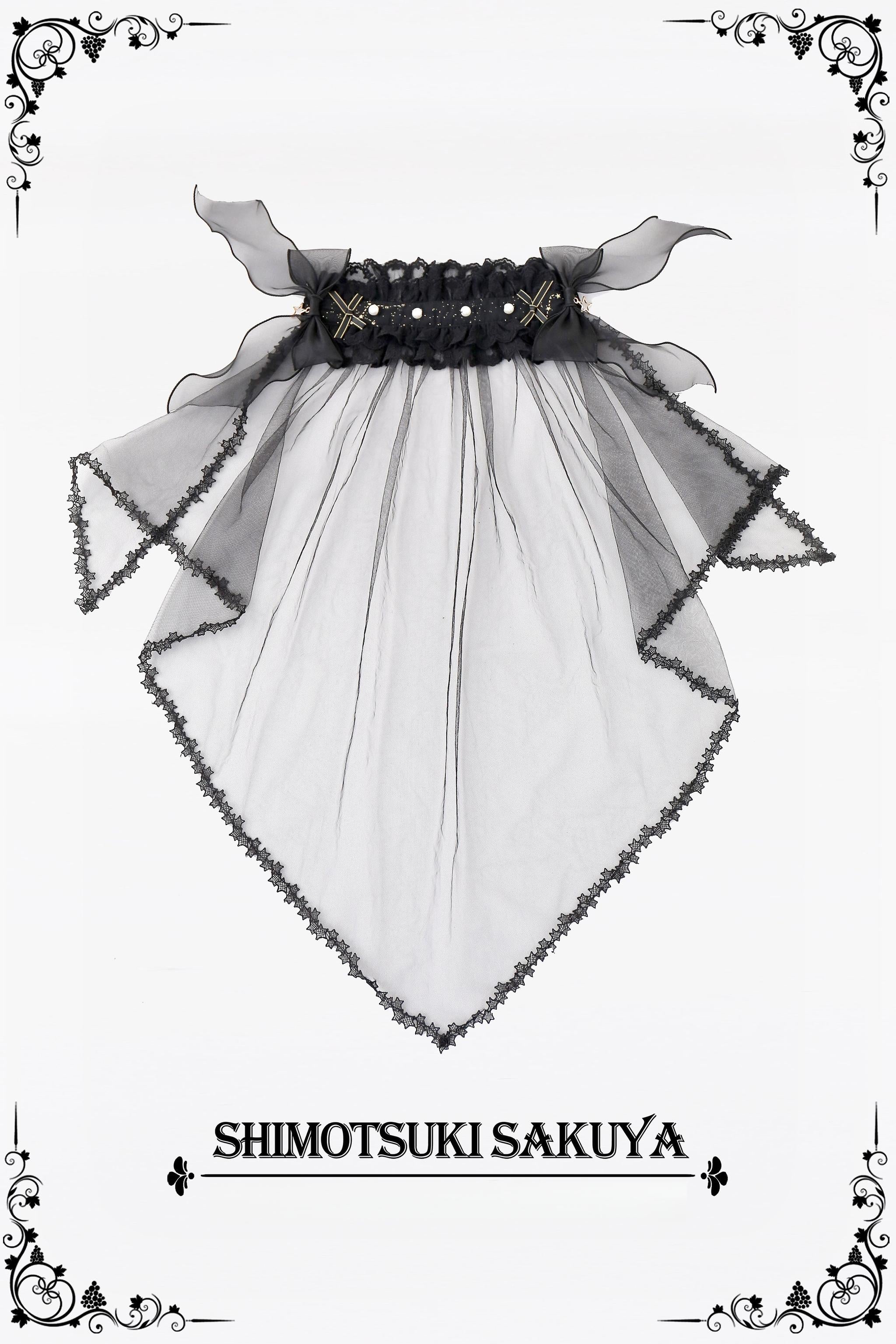 Whisper of Stars - Vintage Lolita Black OP Dress, Constellation-Themed (L M S) 4556:818987