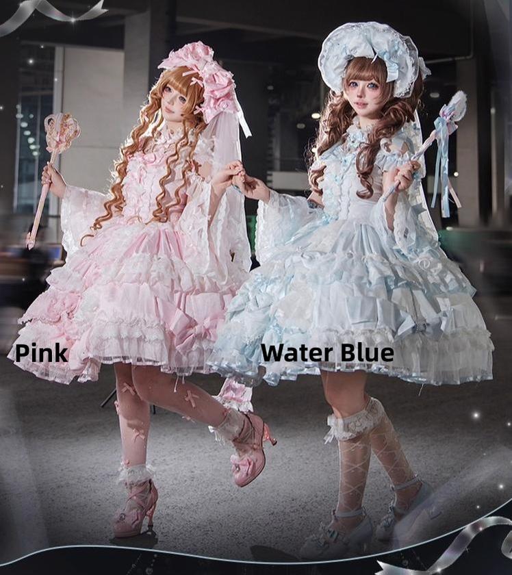Mengfuzi - Gem Princess - Wedding Sweet Lolita JSK Dress Suit, Side Zipper (2XL L M S XL) 44018:792414