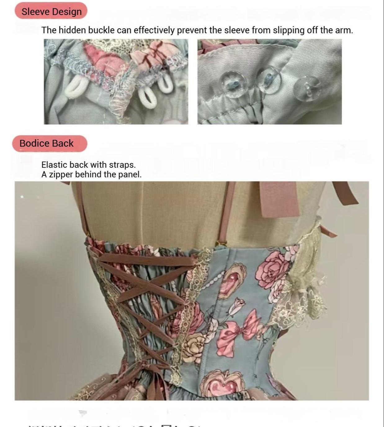 Sweet Wood~Jewel Rose~Plus Size Sweet Lolita Skirt Set in Separate Pieces 42608:753266