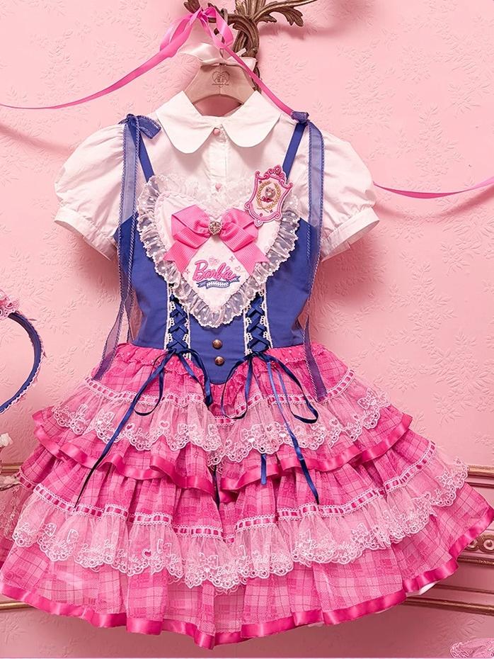 Silky Ballet - Cotton Sweet Lolita Blouse and Two-Size Crown Set 45915:867725