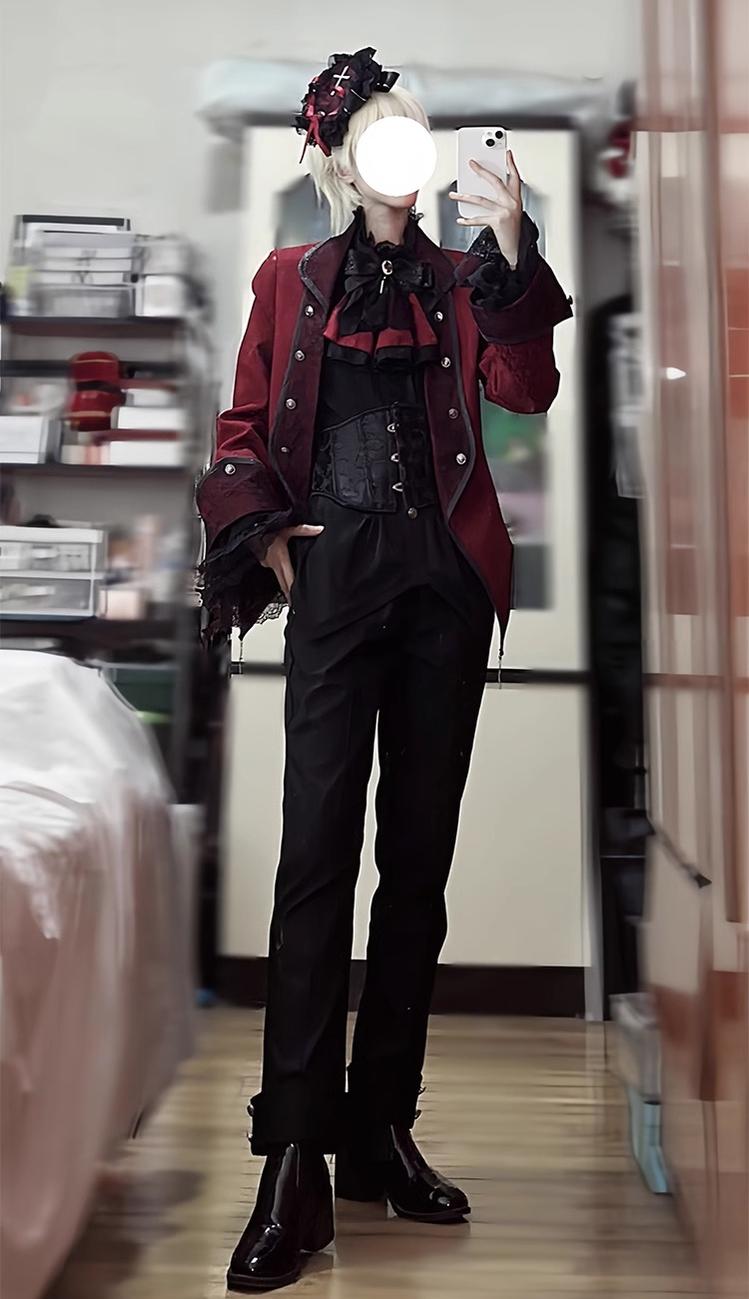 CastleToo - Coffin of Pilgrimage - Ouji Lolita Shirt Pants Suit Medieval European Prince Suit