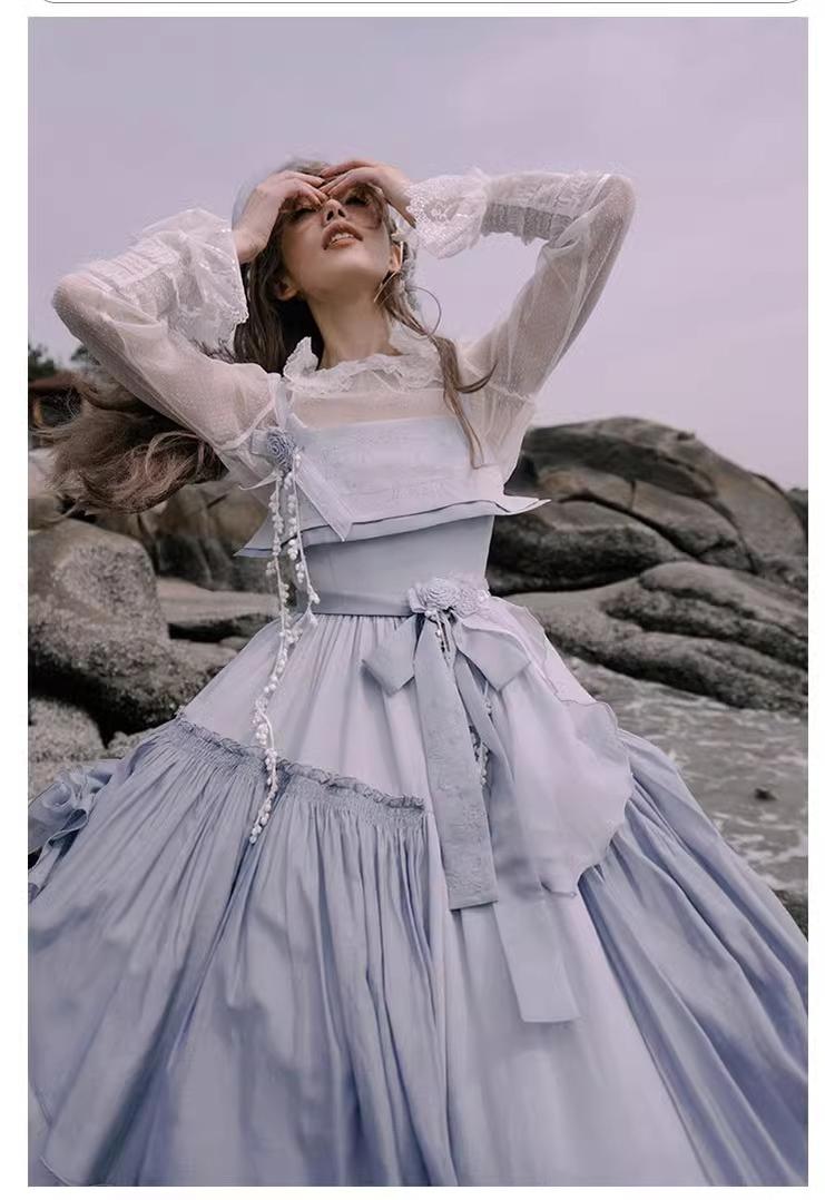 Nuit De Cellophane~A Thousand Moonfalls~Elegant Lolita JSK Dress Thin Cardigan 38166:581924