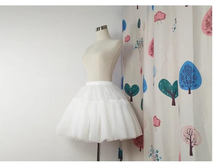 Krncrlo - Lolita Petticoat Adjustable 14M Puffy Fishbone Petticoat