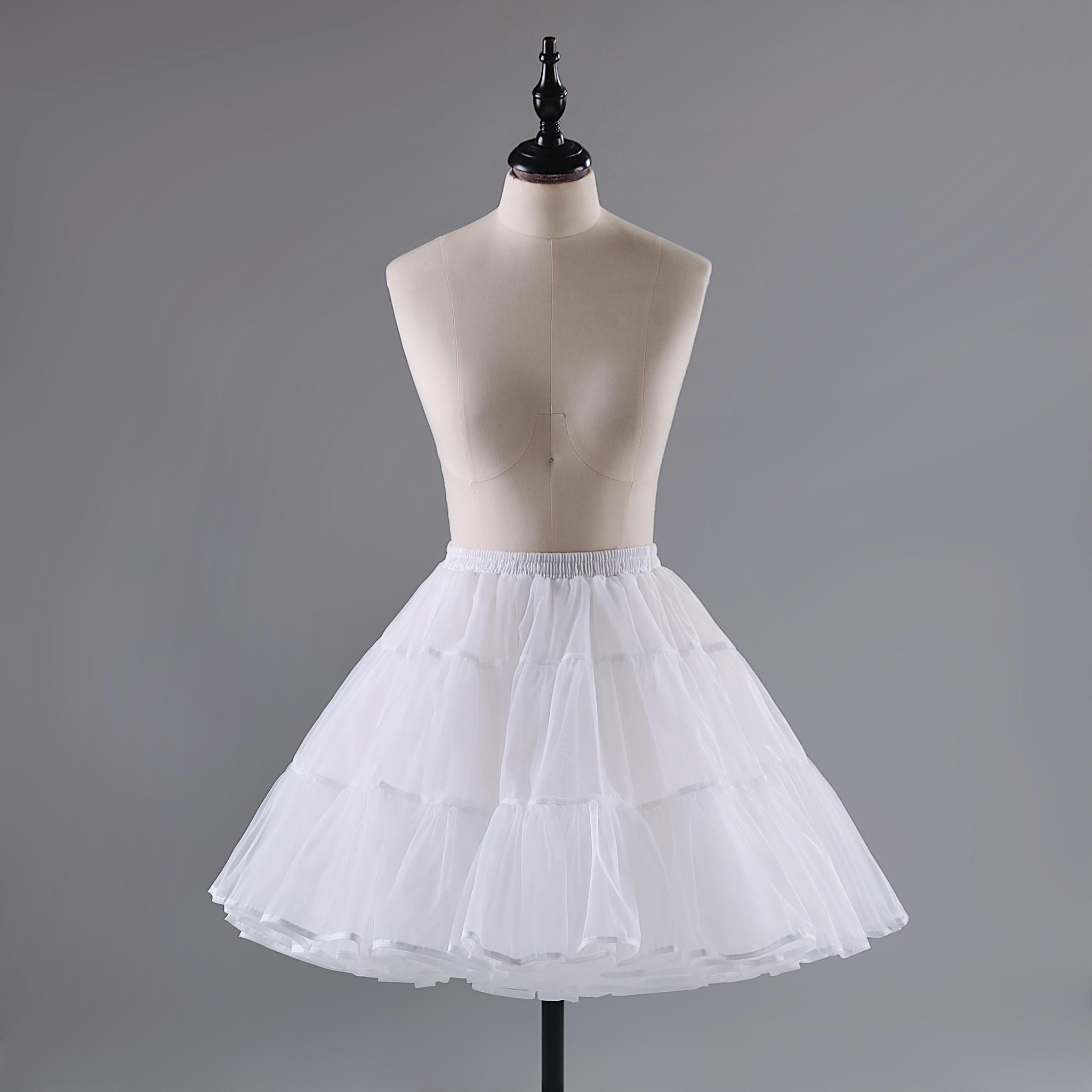 Noloria by 42Lolita - Medium-High Volume Lolita White Puffy Petticoat, 17.7" (45 CM)