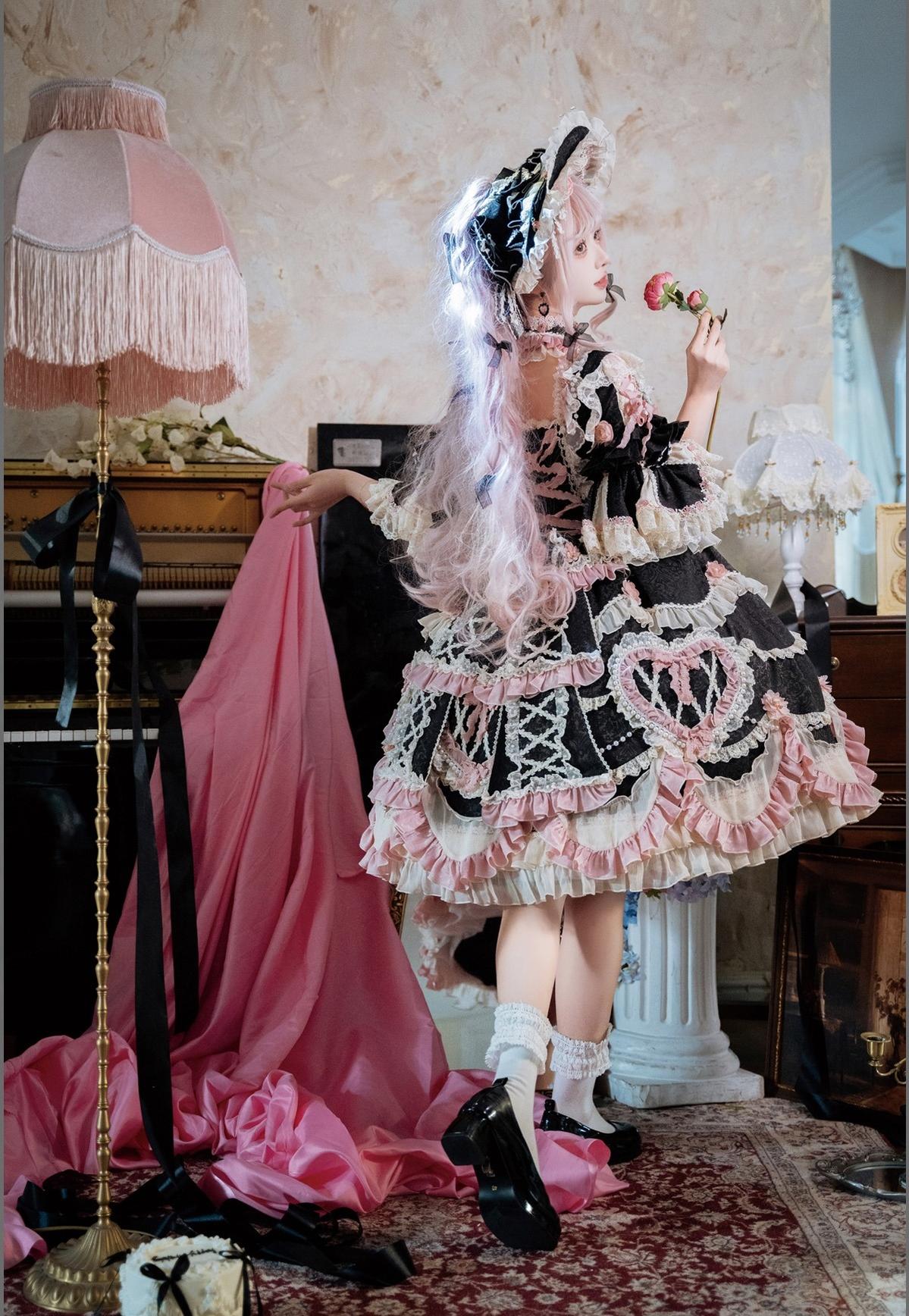 Bramble Rose - Antique Cake - Vintage Lolita OP Princess Dress Gorgeous Lolita Outfit 41536:701658