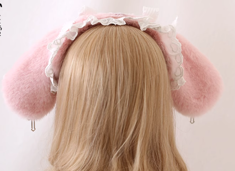 Xiaogui - Kawaii Lolita Hairband Plush Wings Headdress