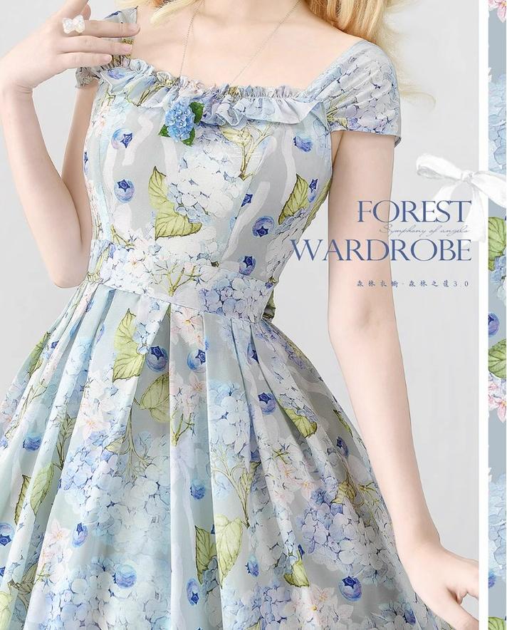 Forest Wardrobe~Forest Basket 3.0~Vintage Lolita JSK Dress Summer Thin Dress 15766:466116