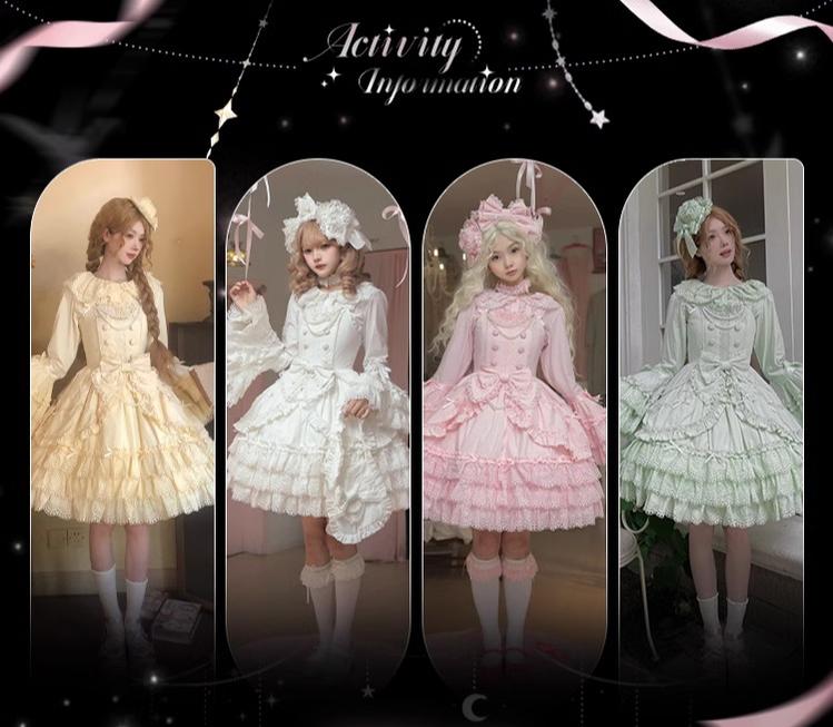 Plum Tree - Pure Love Language - Sweet Lolita Pearl JSK Princess Sleeves Blouse