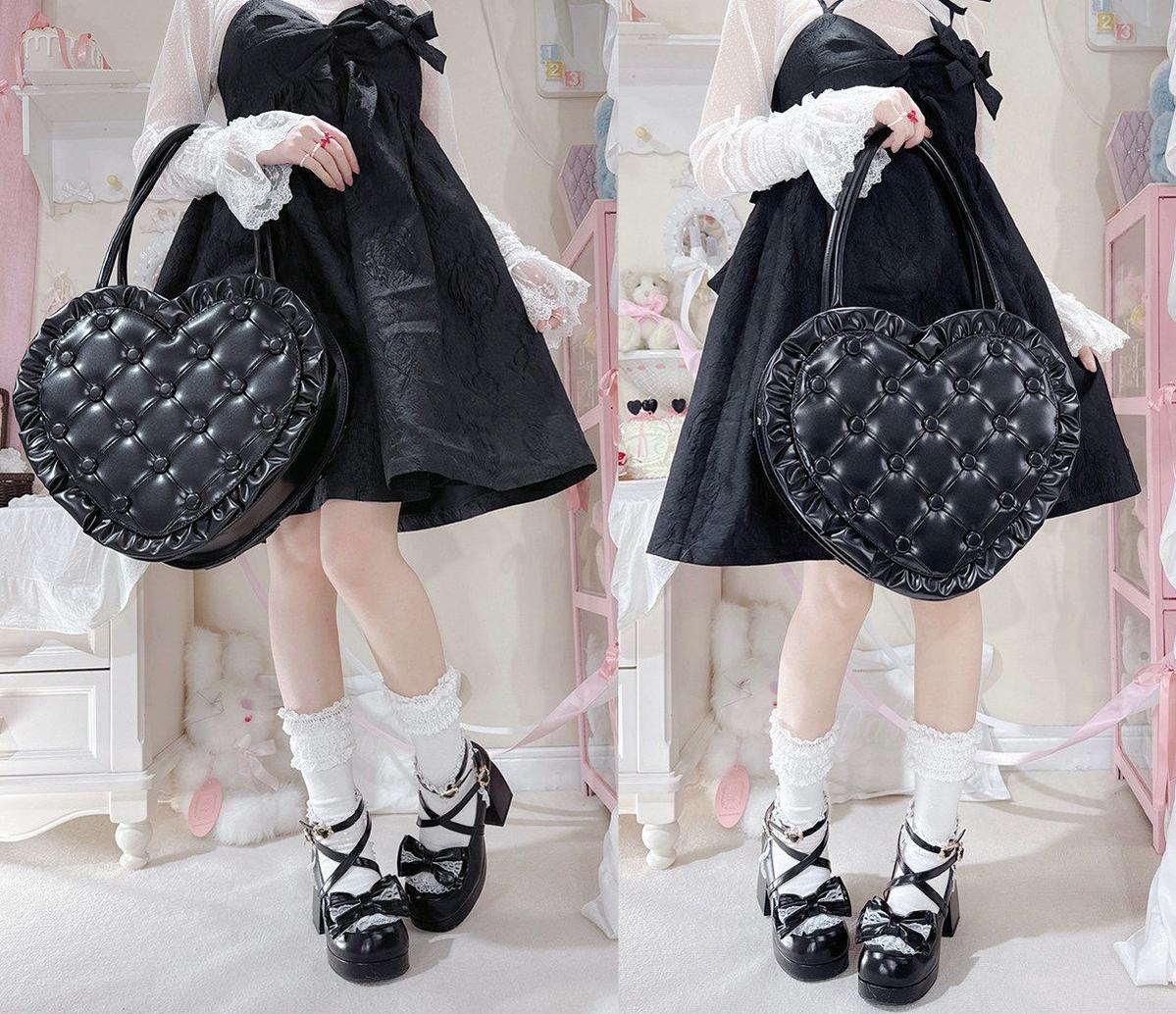Heart Pillow - Sweet Lolita Heart-shaped Handbag or Shoulder Bag