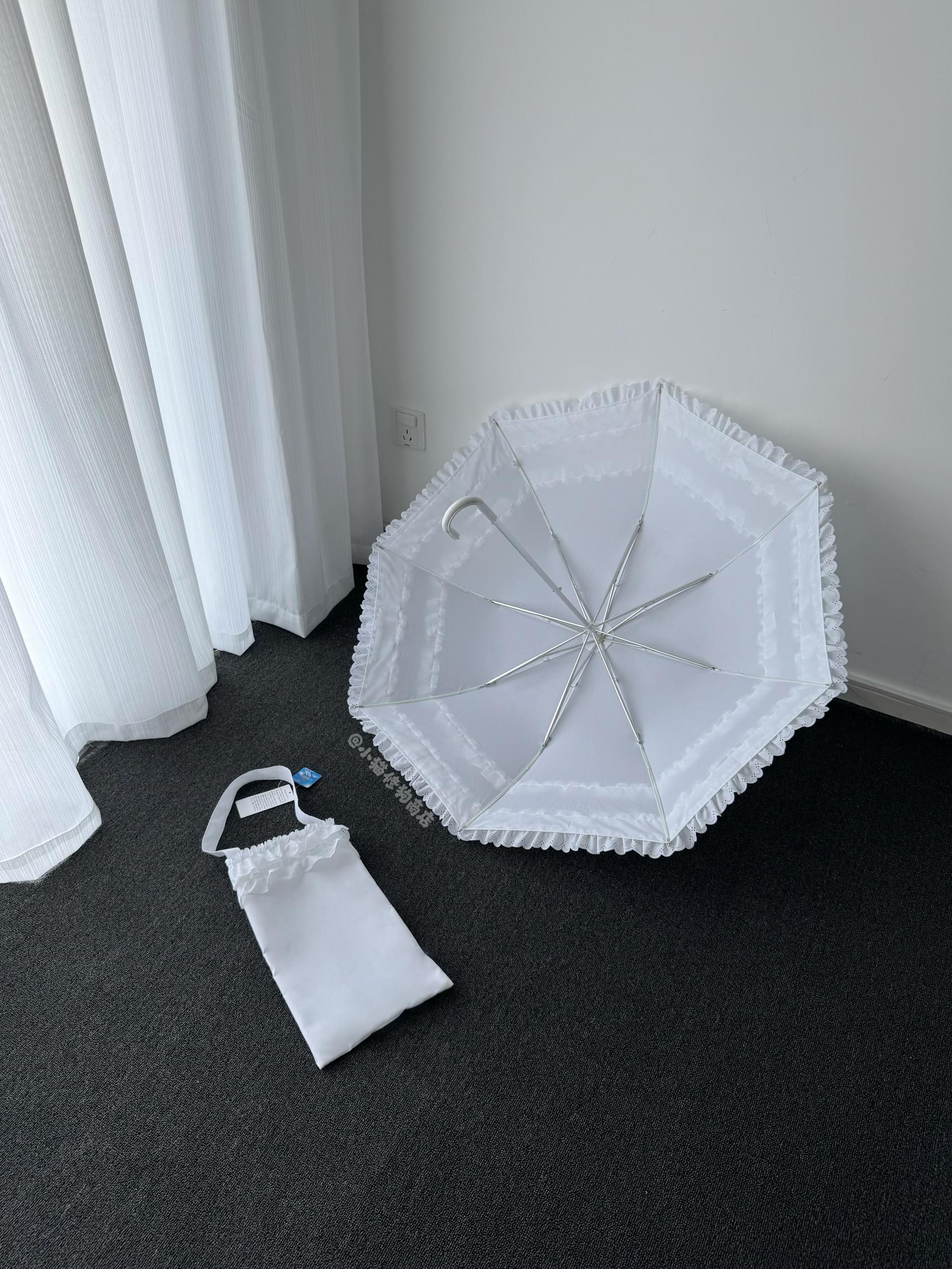 Classic Lolita Foldable Sunscreen Parasol with Ruffles