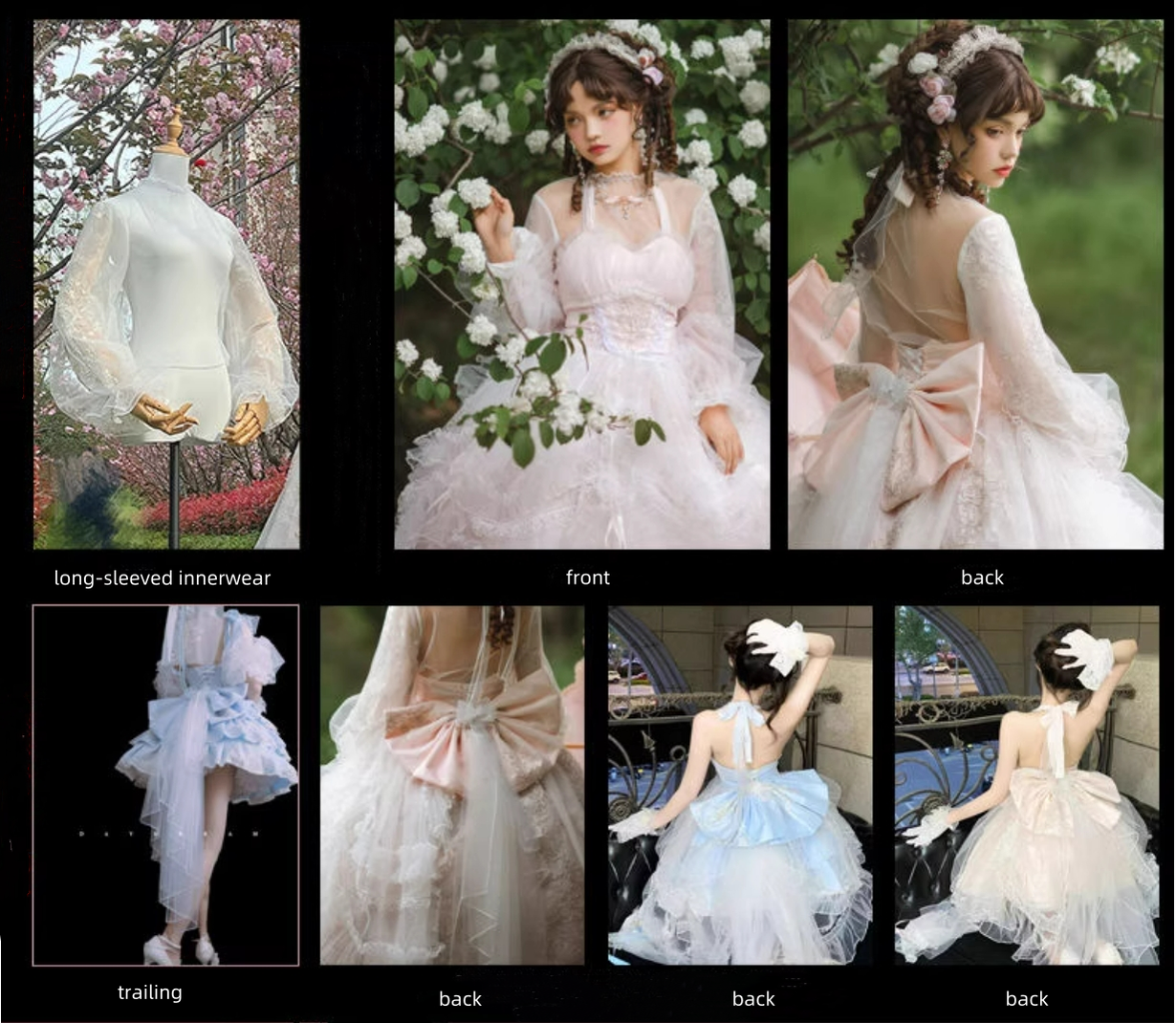 Daydream Whisper - Endless Summer - Bridal Wedding Lolita JSK Open-Back Dress 43043:776247