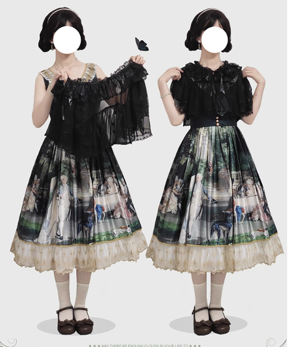 (BFM)Time Memory~Sweetheart Curtain~Sweet Lolita Shawl Short Sleeve Lace Cardigan 34594:462944