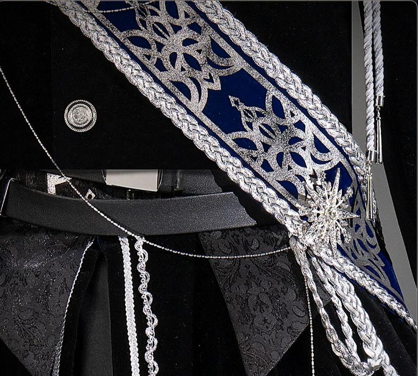 Canticle of Rites - Military Ouji Lolita Jacket & Shorts Set, Detachable Train 46053:873823