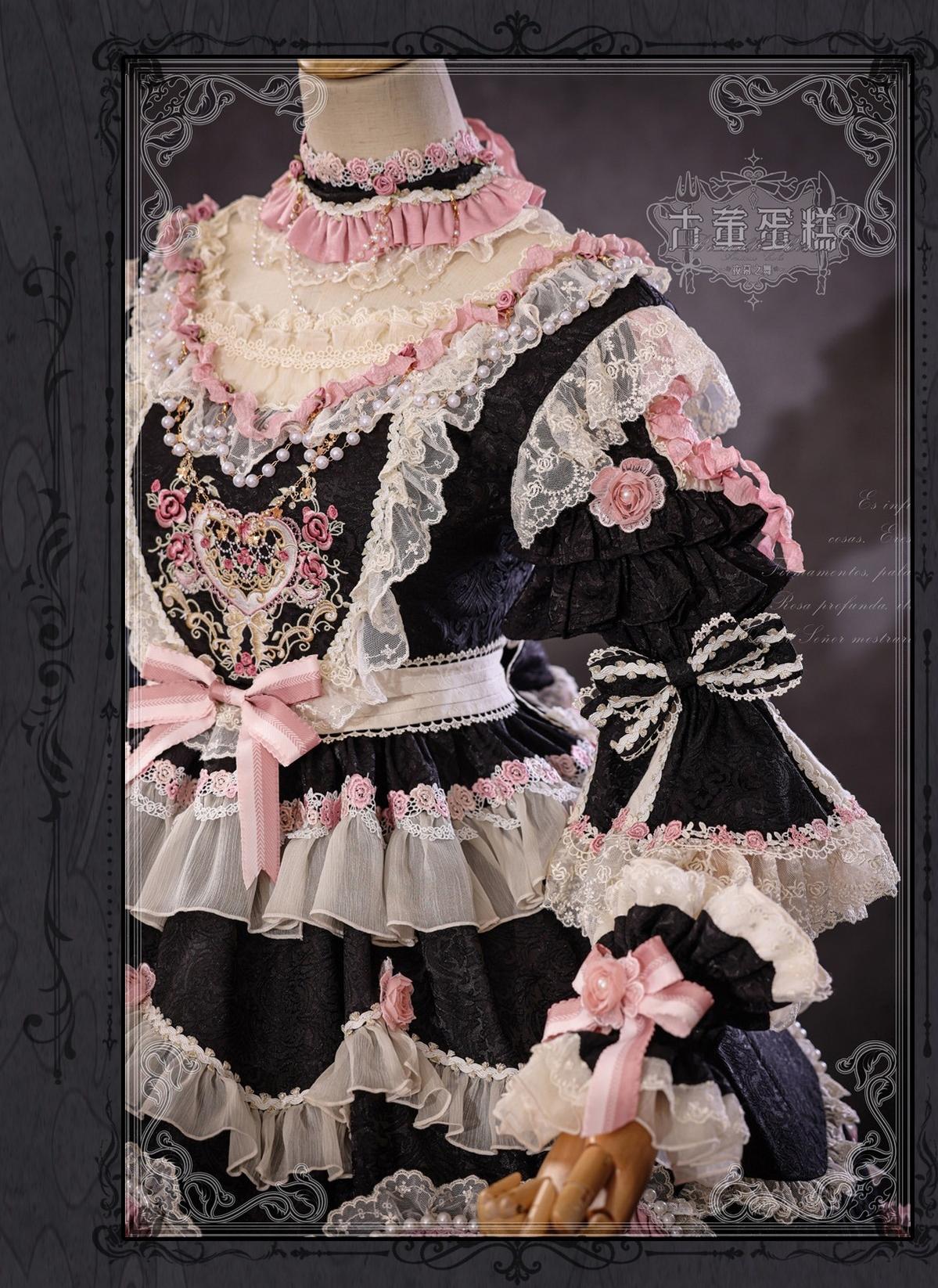 Bramble Rose - Antique Cake - Vintage Lolita OP Princess Dress Gorgeous Lolita Outfit 41536:701734