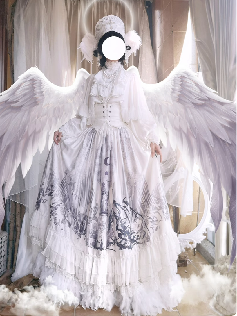 ZJstory - Dragon Bone Cemetery - Gothic Lolita Long Sleeve Blouse 13668:749586