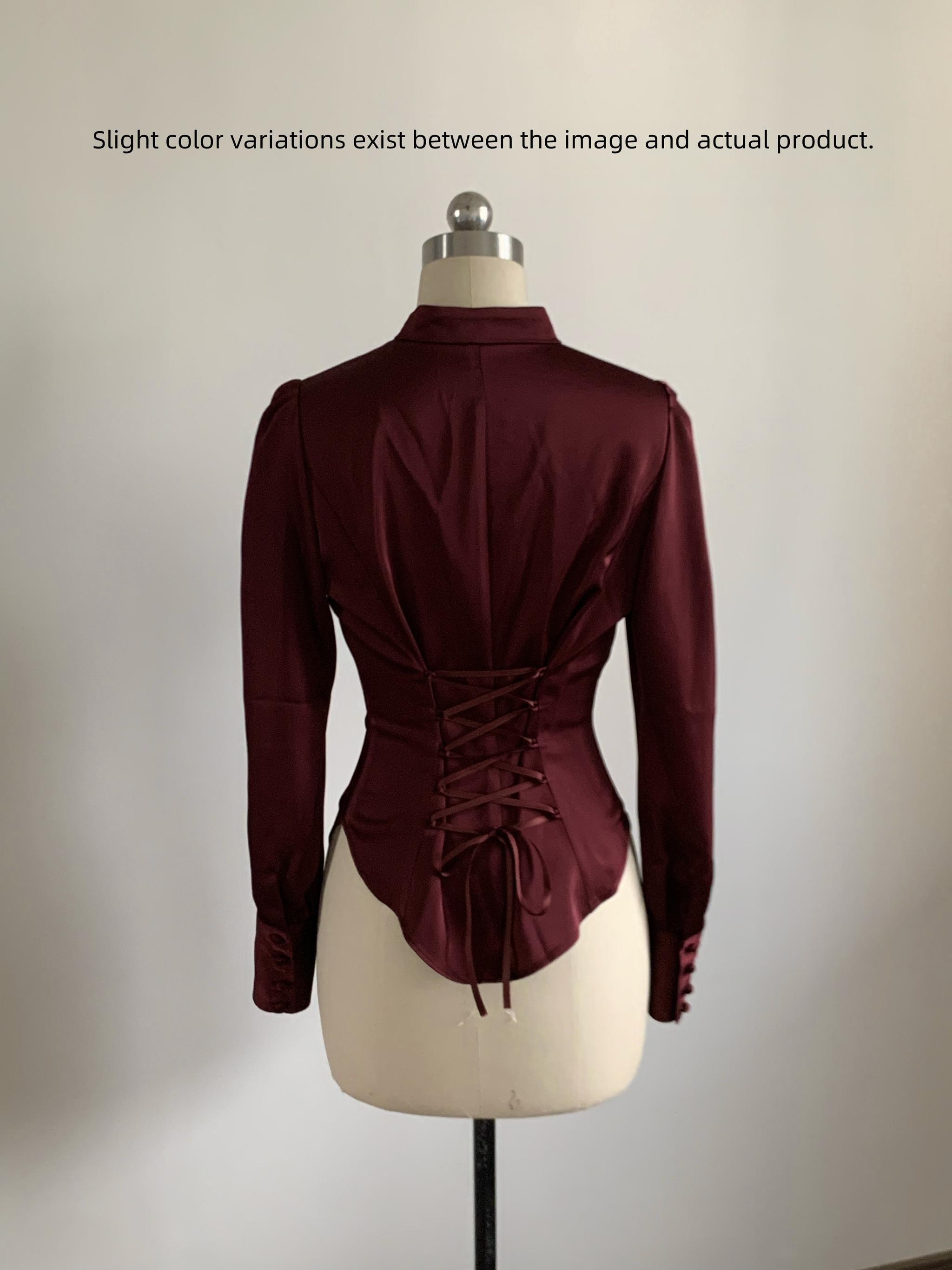 LetterfromGod - Night Guardian - Acetate Ouji Lolita Shirt With Split Hem/Adjustable Strap