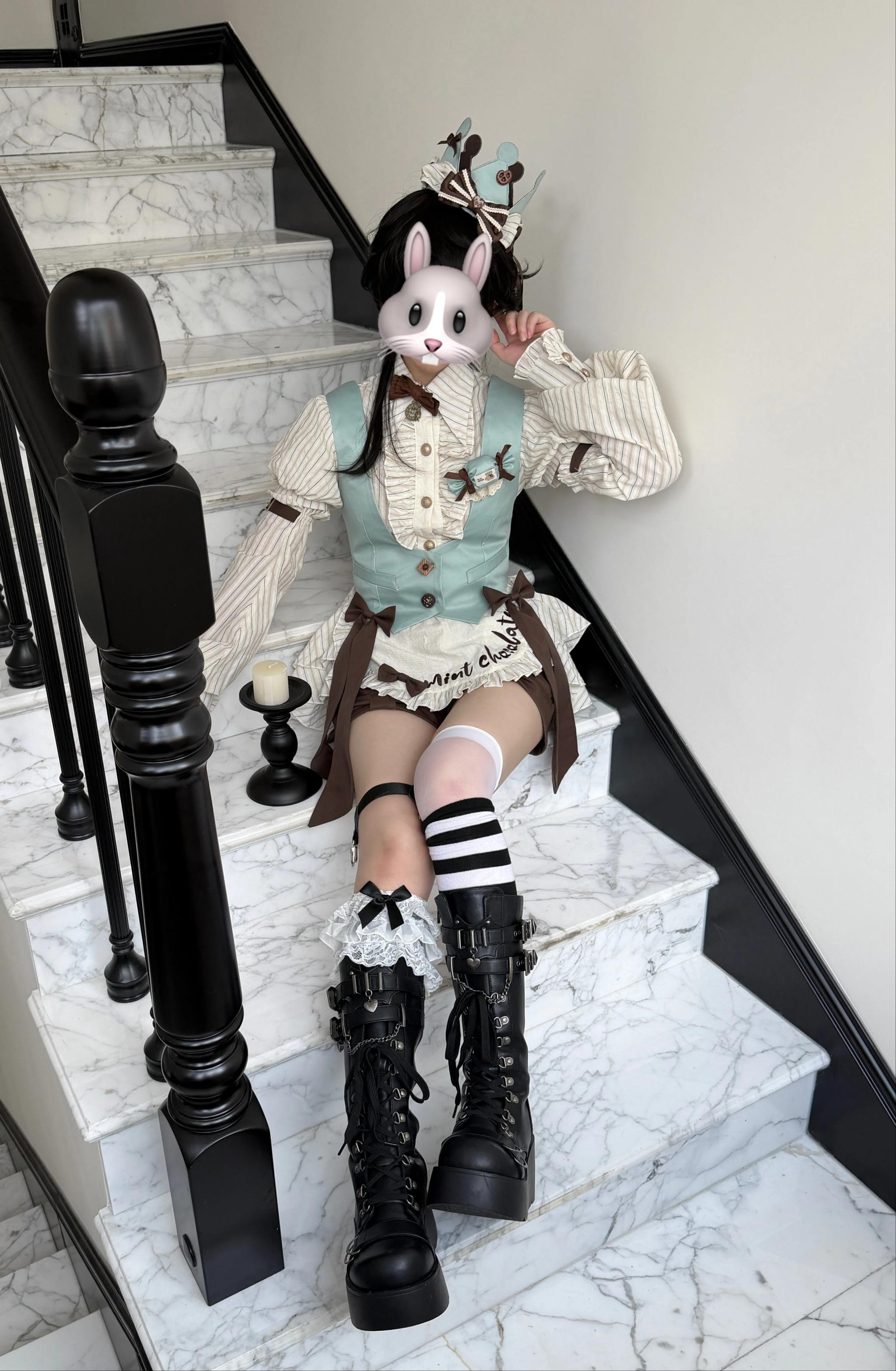 Dream Volley - Mint Chocolate Ouji Lolita Shorts or Skirt Set 45783:862369